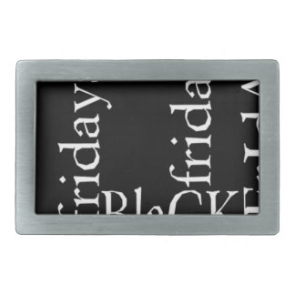 Black Friday Design Rectangular Belt Buckle