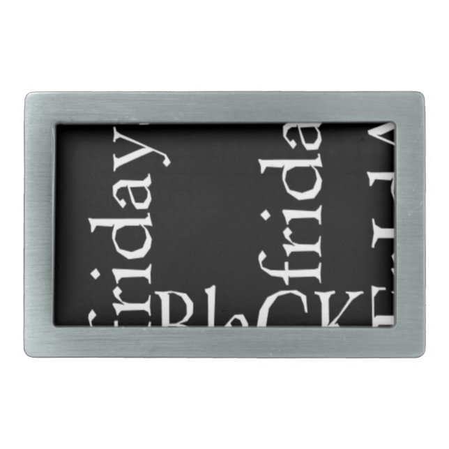 Black Friday Design Rectangular Belt Buckle (Front)
