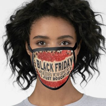 Black Friday Facemask Face Mask by ChristmasBellsRing at Zazzle