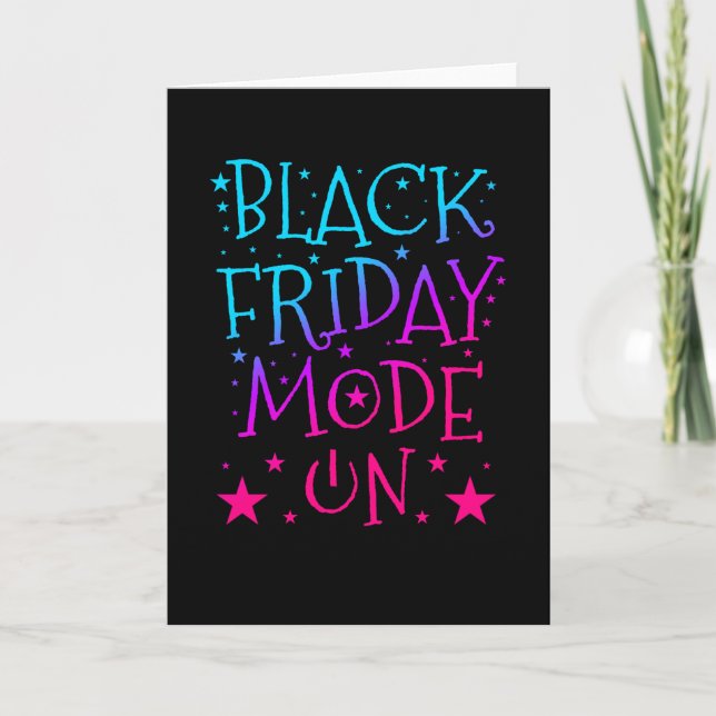 Black Friday Mode On Deal Shopping Card (Front)