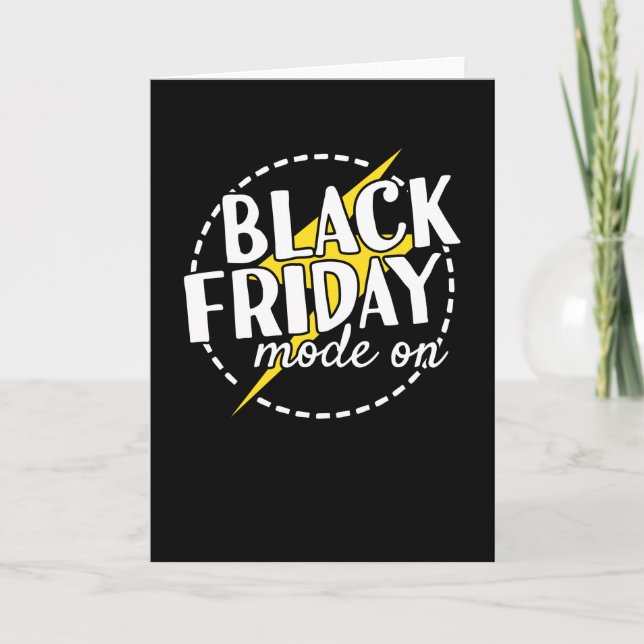 Black Friday Mode On Deal Shopping Card (Front)