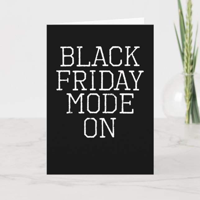 Black Friday Mode On Deal Shopping Card (Front)