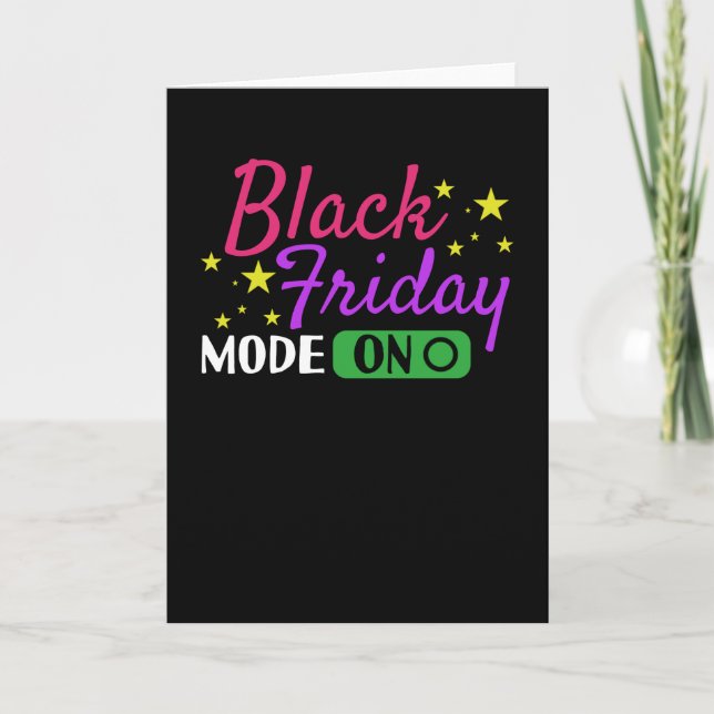 Black Friday Mode On Deal Shopping Card (Front)