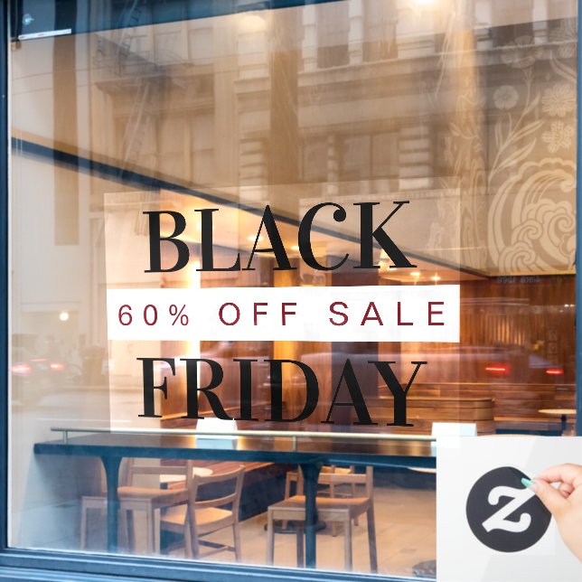 Black Friday Modern Typography Professional Window Cling (Cafe Window)