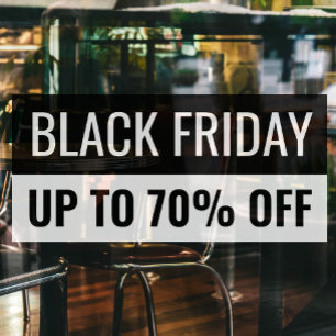 Black Friday Plain Eyecatching Professional Store Window Cling