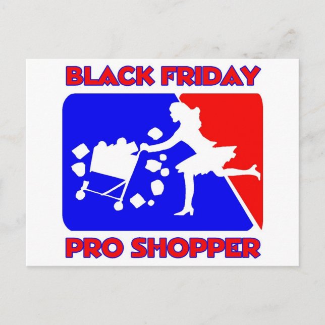 Black Friday Pro Shopper Postcard (Front)