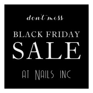 BLACK FRIDAY SALE BLACK WHITE MINIMAL RETAIL POSTER