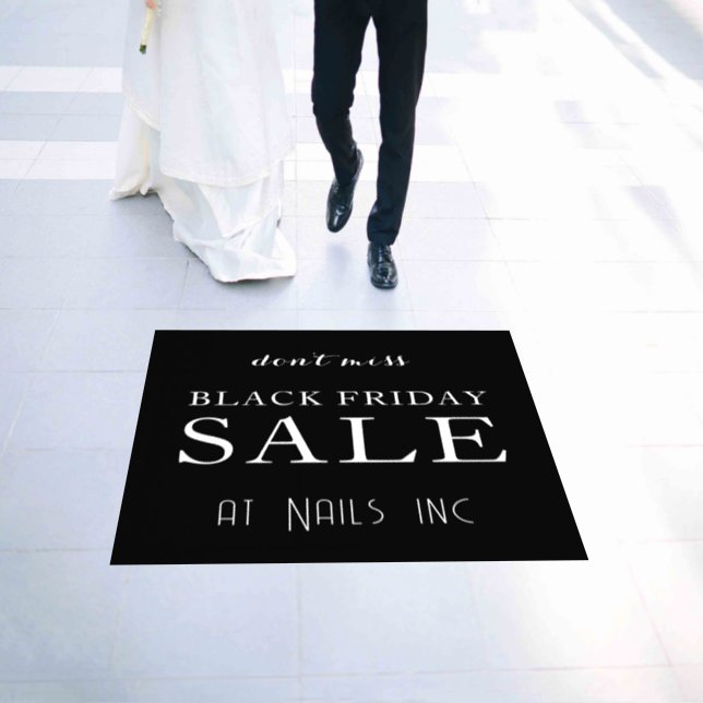 BLACK FRIDAY SALE BLACK WHITE RETAIL DECAL FLOOR (Wedding)