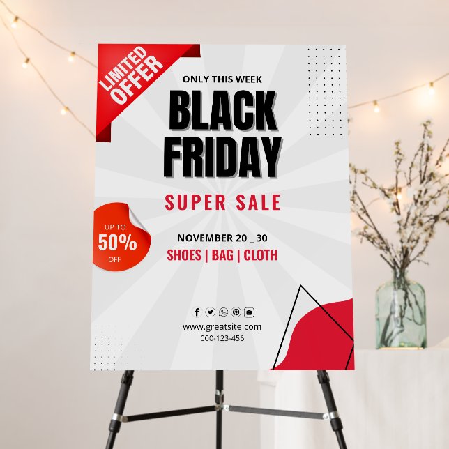 Black Friday Sale Flyer, Business Sale Poster (In Situ (Stand))