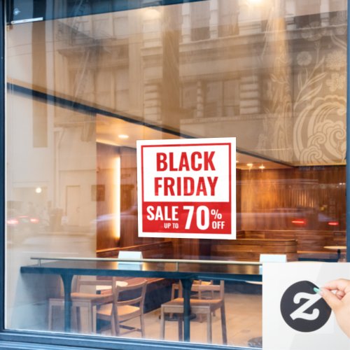 Black Friday Sale Modern Bold Retail Business Window Cling