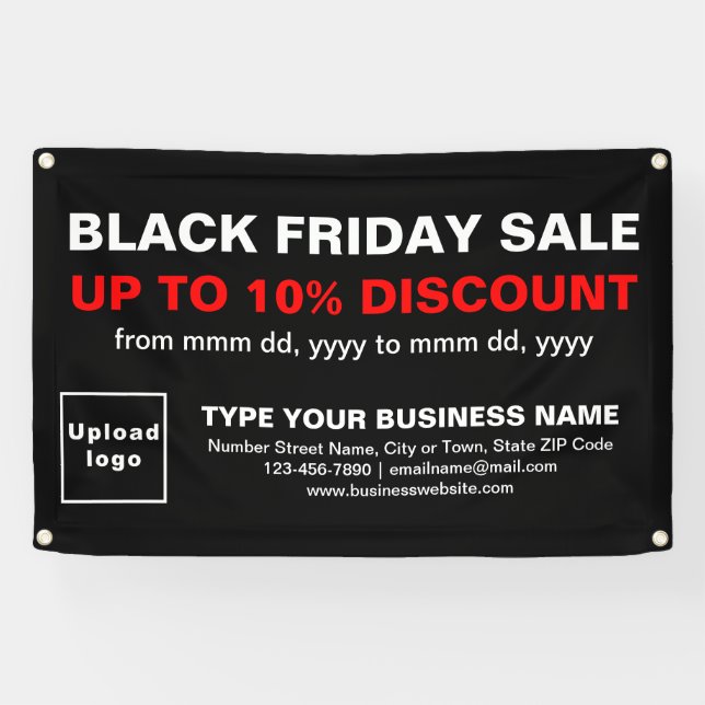 Black Friday Sale on Black Rectangle Banner (Horizontal)