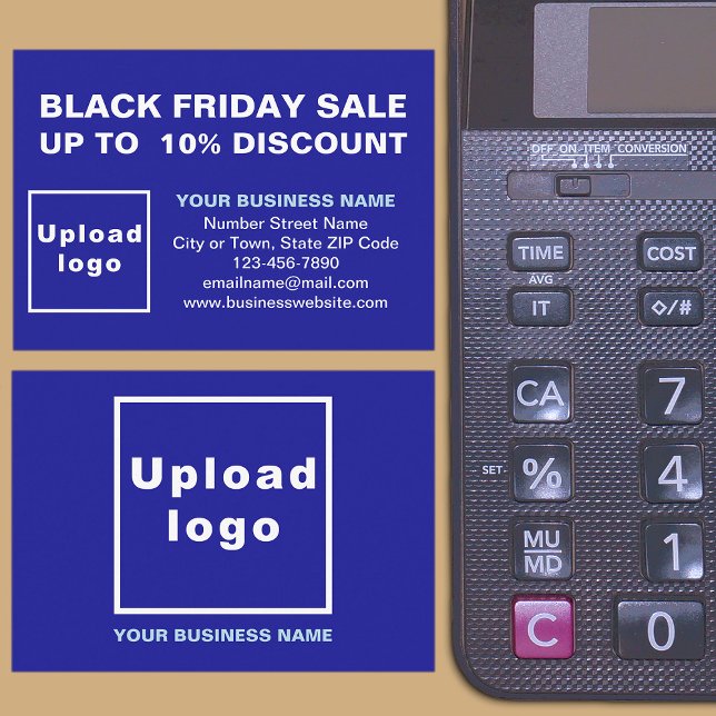 Black Friday Sale on Blue Enclosure Card (Front and back of the enclosure card)