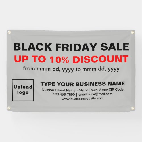 Black Friday Sale on Gray Rectangle Banner