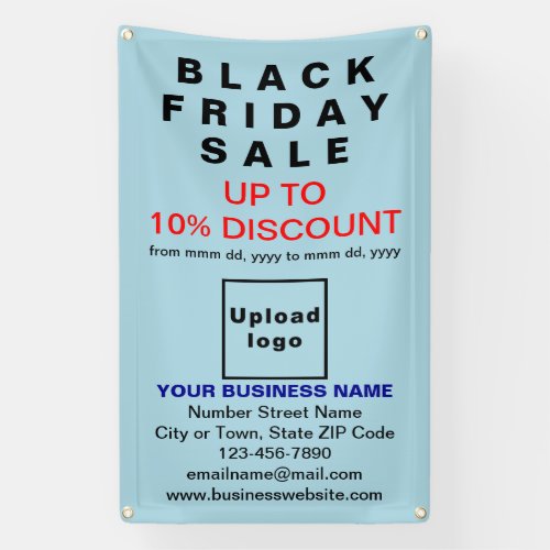 Black Friday Sale on Light Blue Banner