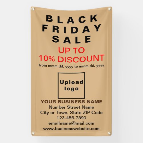 Black Friday Sale on Light Brown Banner