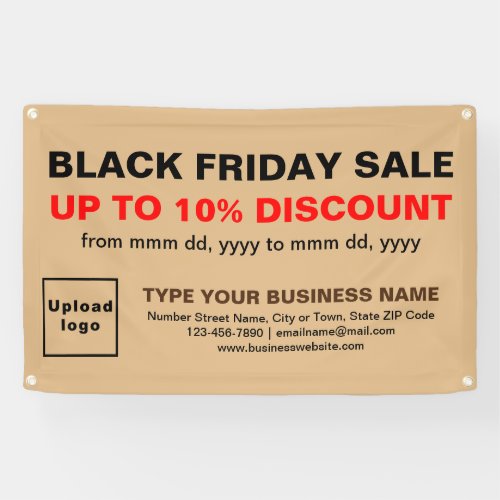 Black Friday Sale on Light Brown Rectangle Banner