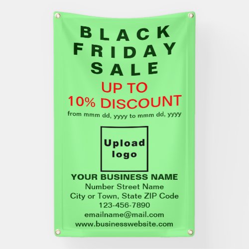 Black Friday Sale on Light Green Banner