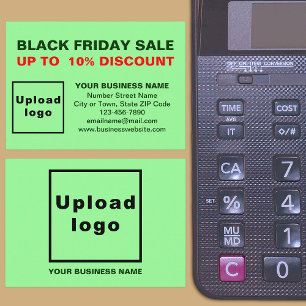 Black Friday Sale on Light Green Enclosure Card