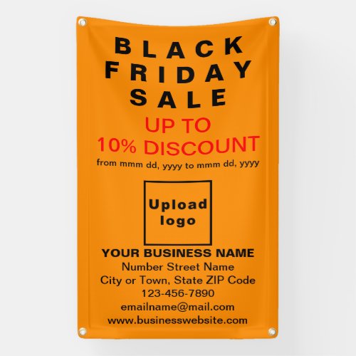 Black Friday Sale on Orange Color Banner