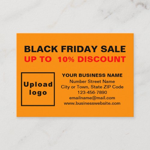 Black Friday Sale on Orange Color Enclosure Card
