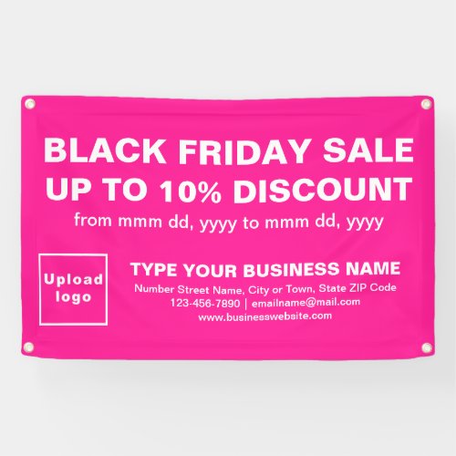 Black Friday Sale on Pink Rectangle Banner