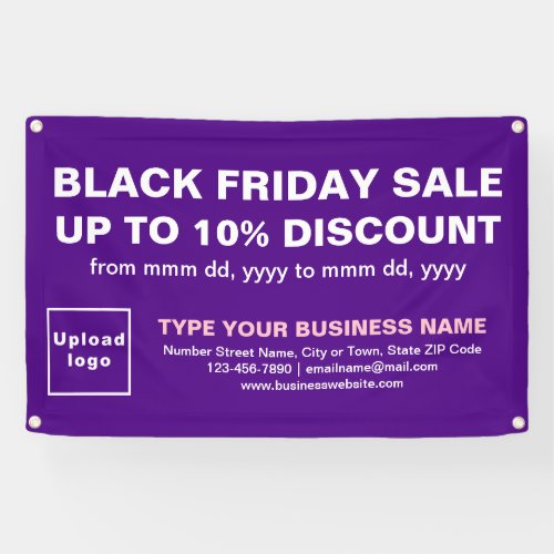 Black Friday Sale on Purple Rectangle Banner