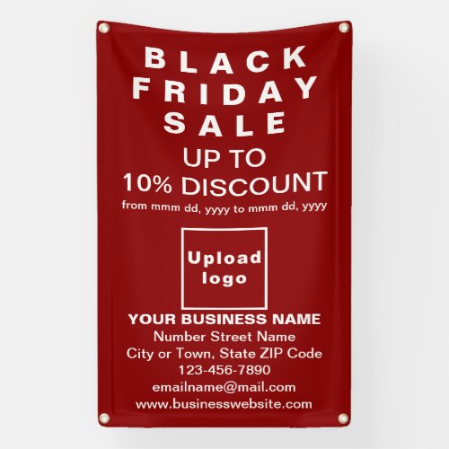Black Friday Sale on Red Banner