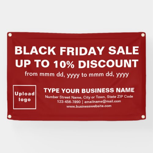 Black Friday Sale on Red Rectangle Banner