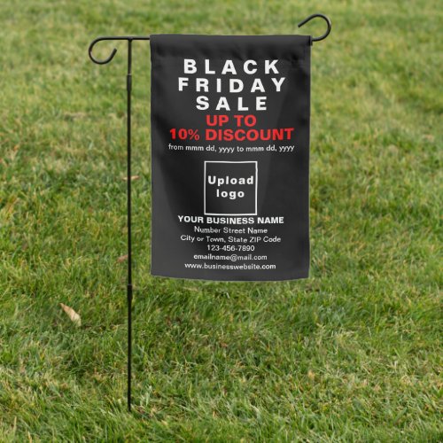 Black Friday Sale on Single_Sided Print Black Garden Flag