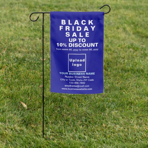 Black Friday Sale on Single_Sided Print Blue Garden Flag