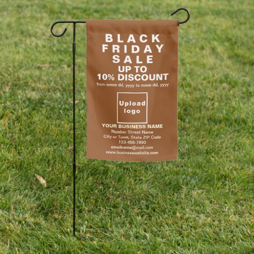 Black Friday Sale on Single_Sided Print Brown Garden Flag