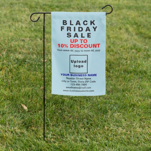 Black Friday Sale on Single_Sided Print Light Blue Garden Flag