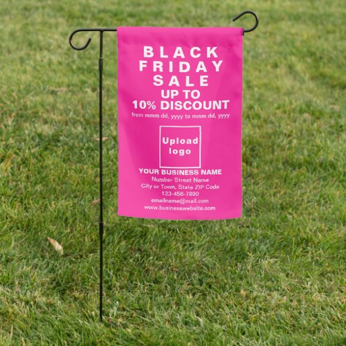 Black Friday Sale on Single_Sided Print Pink Garden Flag