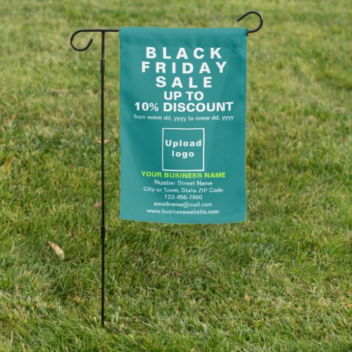 Black Friday Sale on Single_Sided Print Teal Green Garden Flag