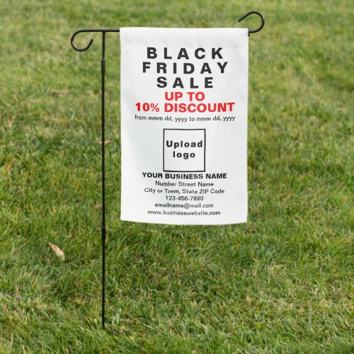 Black Friday Sale on Single_Sided Print White Garden Flag