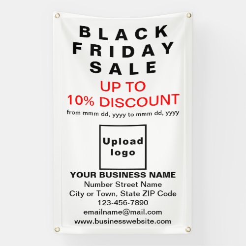 Black Friday Sale on White Banner