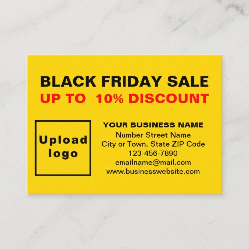 Black Friday Sale on Yellow Enclosure Card