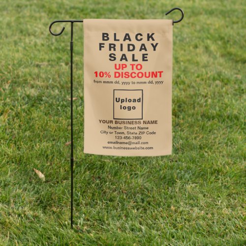 Black Friday Sale Single_Sided Print Light Brown Garden Flag