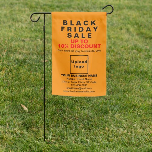 Black Friday Sale Single_Sided Print Orange Color Garden Flag