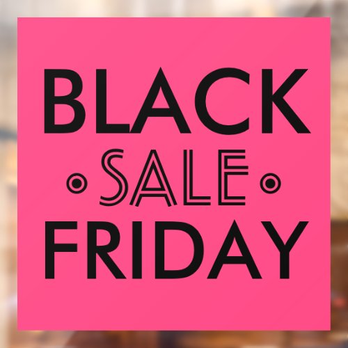 Black Friday Sale Window Cling