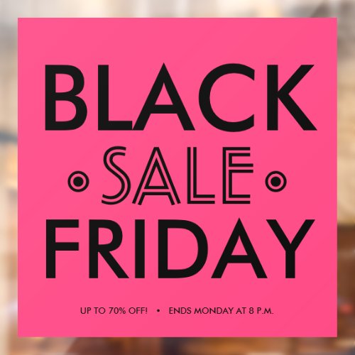 Black Friday Sale Window Cling