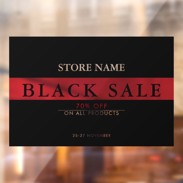 Black Friday Sale Window Cling (Sheet 2)