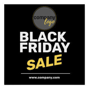 BLACK FRIDAY SALE YELLOW COMPANY OWN LOGO WEBSITE POSTER