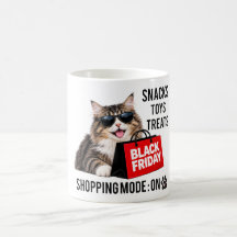 Black Friday Shopping Mode On Funny Cat