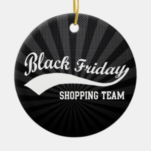 Black Friday Shopping Team Ceramic Ornament