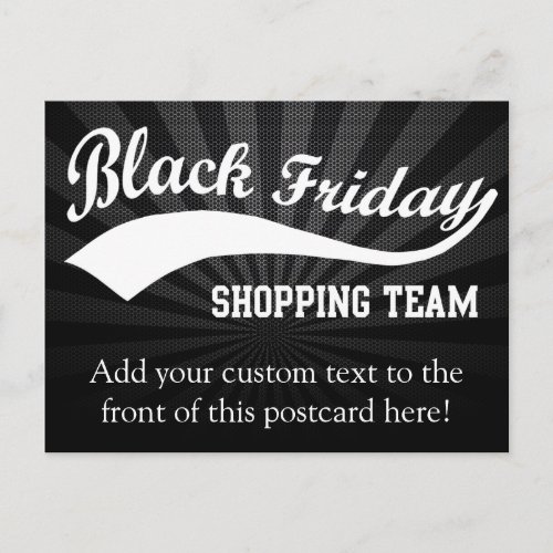 Black Friday Shopping Team Postcard