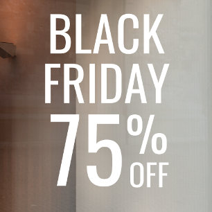 Black Friday Store Sale   Business Minimal White Window Cling