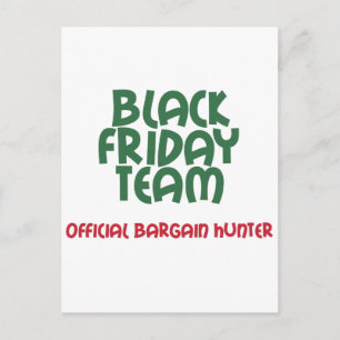 Black Friday Team: Official Bargain Hunter Postcard