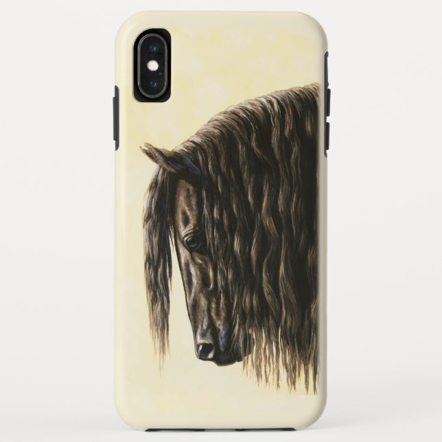 Black Friesian Draft Horse Case-Mate iPhone Case (Back)