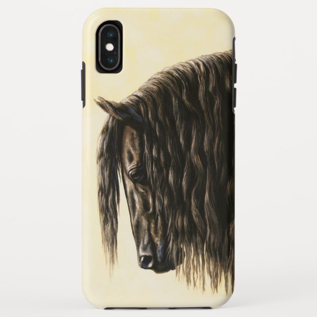 Black Friesian Draft Horse Case-Mate iPhone Case (Back)